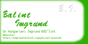 balint imgrund business card